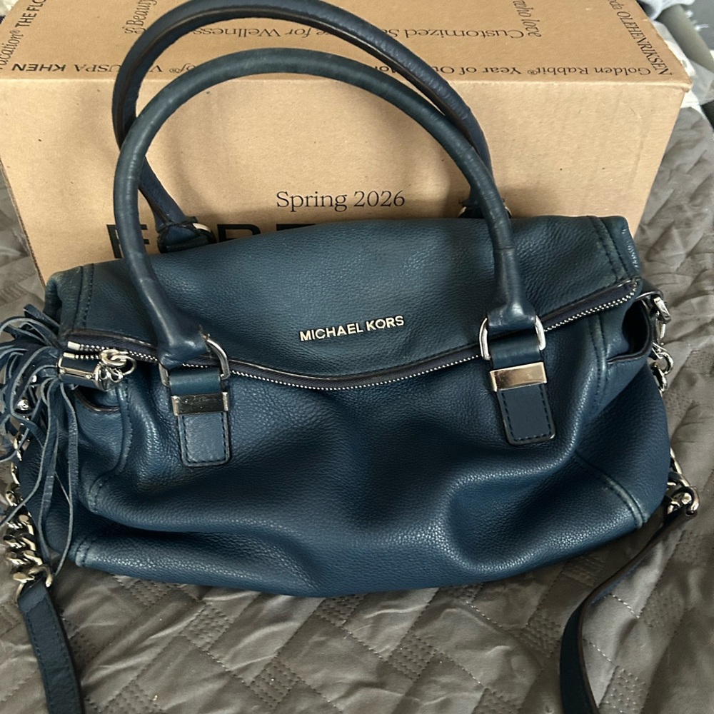 Michael Kors Dark Blue Satchel